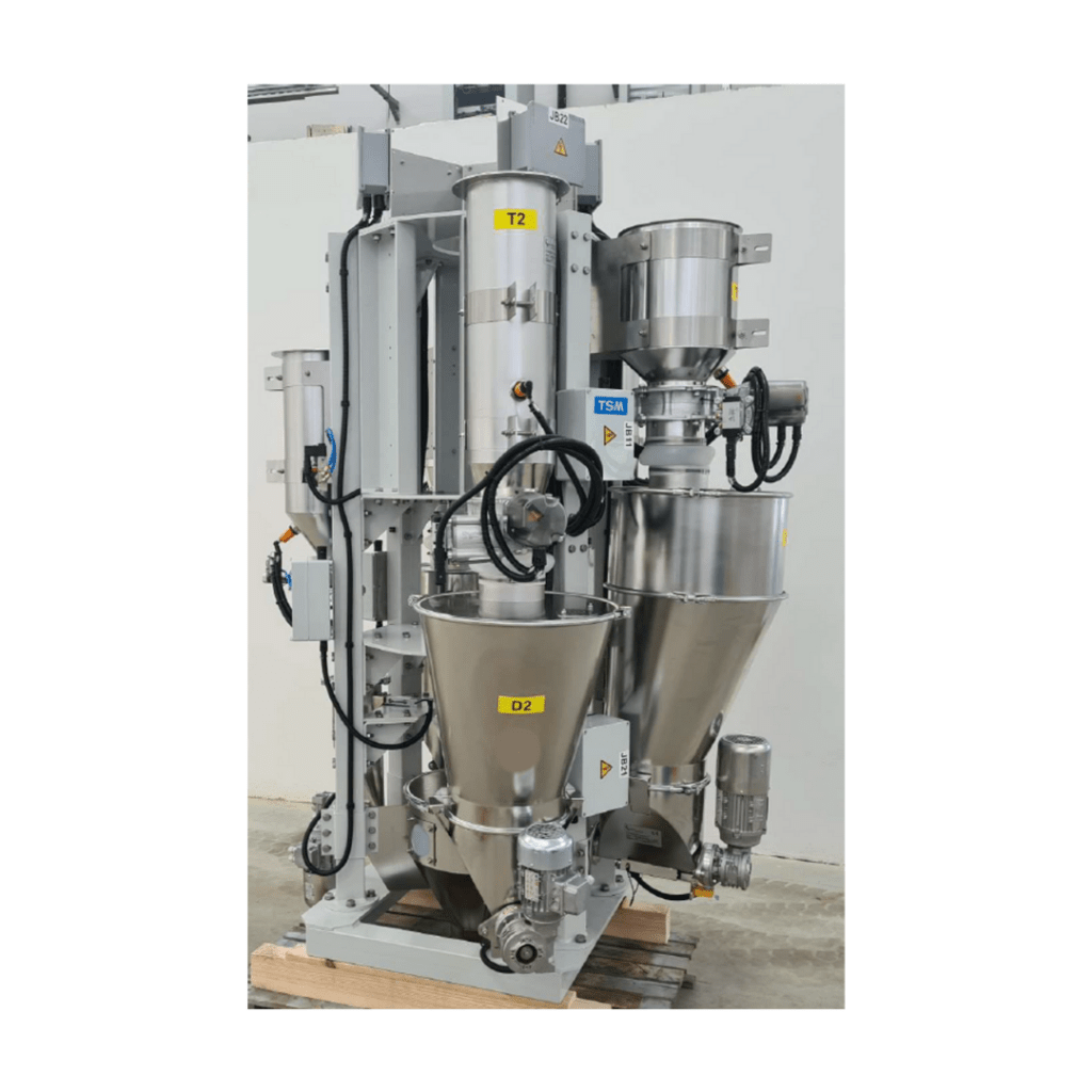 High-precision Opti-Feeder multi-component Loss-in-Weight (LIW) gravimetric dosing system, designed for starve-fed extrusion control with superior accuracy and reliability.
